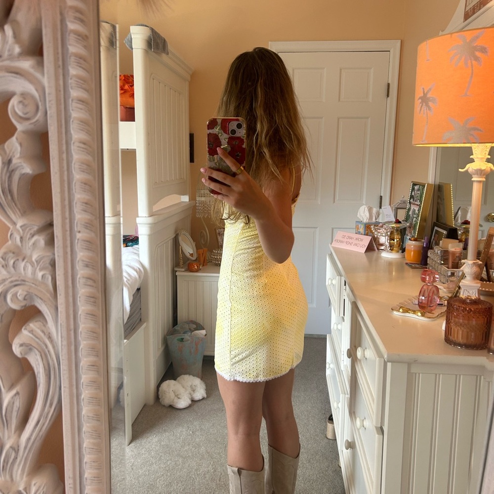 This beautiful dress is from Lucy in the Sky and fits like a size small(2-4). - Picture 3 of 6